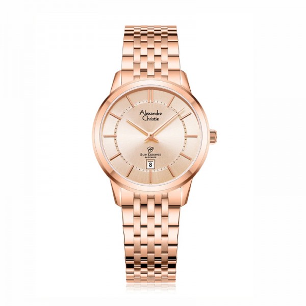 Alexandre Christie AC 8709 Rosegold Full Lady Slim Elegance Sapphire LDBRGLN Alexandre Christie AC 8709 Rosegold Full Lady Slim Elegance Sapphire LDBRGLN